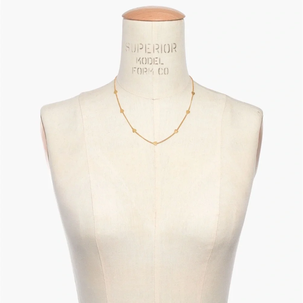Madewell Gold Plated Heartstrings Choker Necklace - Picture 3 of 7